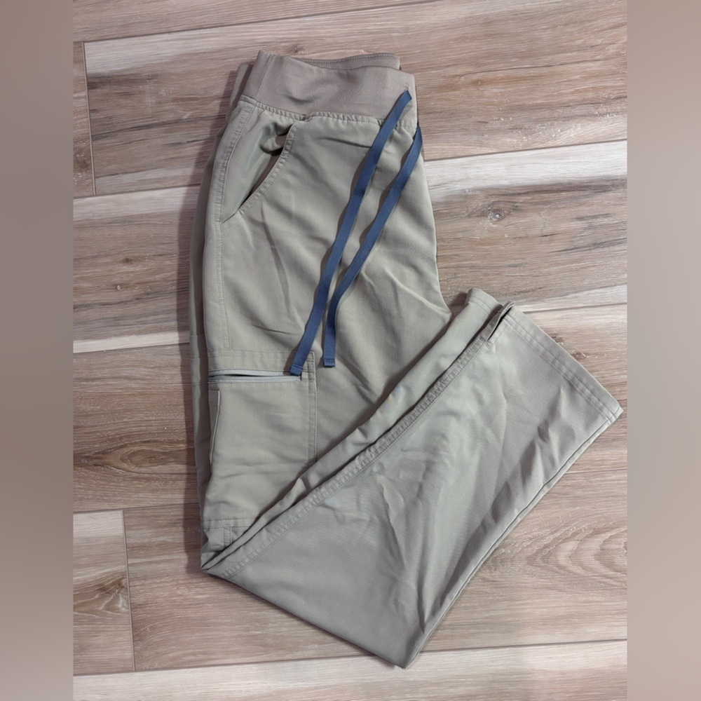 Khaki High Waisted Yola Scrub Pant
